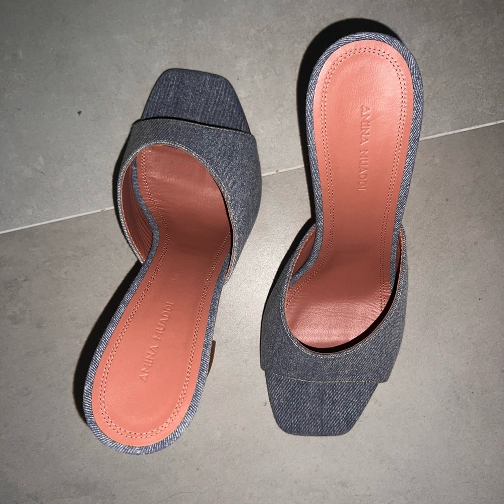 Amina muaddi lupita denim size 40 nwt